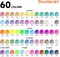 Art Gel Pens, 120 Pack Gel Pen Set 60 Colored Gel Pen with 60 Refills for Adults Coloring Books Drawing Doodling Crafts Scrapbooking Journaling